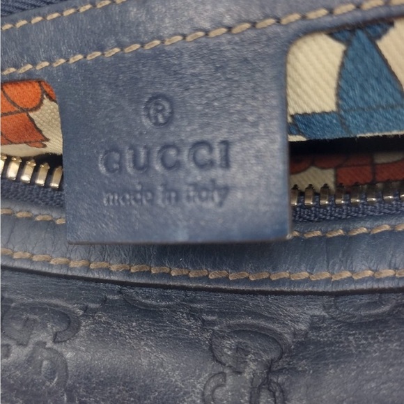 Gucci blue Leather Handbag pre owned Exellent condition - Picture 2 of 16